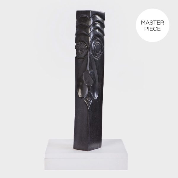 Masterpiece Skulptur "Wassergeist" aus schwarzen Springstone vom Bildhauer Nicholas Mukomberanwa